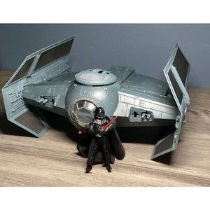 Star Wars Darth Vader TIE Fighter Vehicle Hasbro 2003 Lucas & Vader Figure
